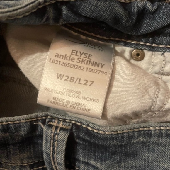 Silver Brand Faded Ankle Jeans, Size 28 - Picture 3 of 4